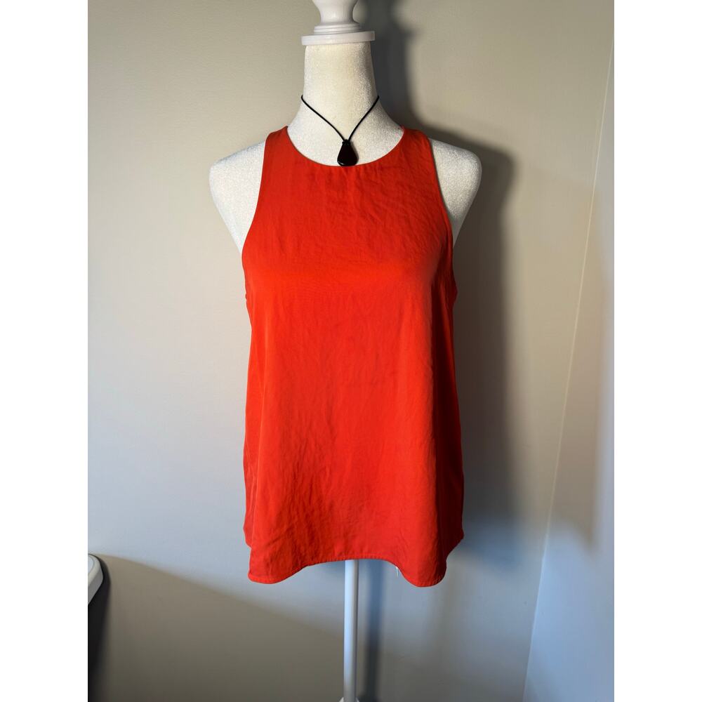 Everlane High Neck Orange Tank Top Size 2